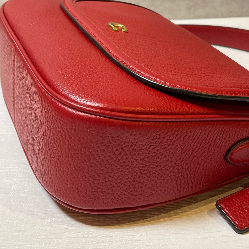 Coach Legacy Ruby Red Shoulder Bag with Brass Hardware - Picture 10 of 15